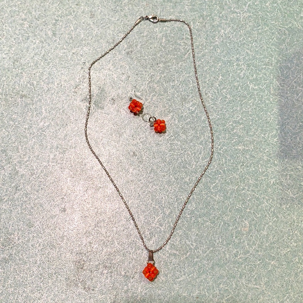 Necklace and matching earrings